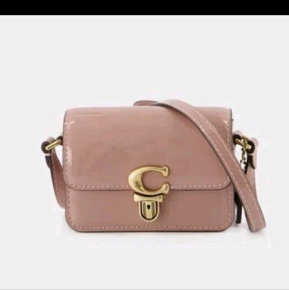 Coach Nude Leather Studio 12 Shoulder Crossbody Bag Purse
